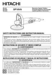 Hitachi SP18VAH Instruction Manual