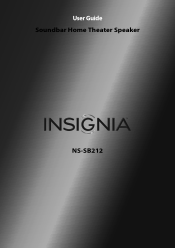 Insignia NS-SB212 User Manual (English)