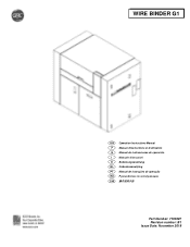 Konica Minolta AccurioPress 6272P GBC Binder G1 User Manual