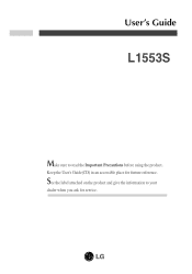LG L1553S-SF Owner's Manual