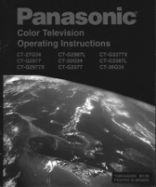 Panasonic CT-27G34 CT27G34A User Guide
