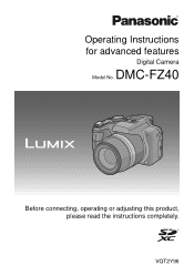 Panasonic DMCFZ40 DMCFZ40 User Guide