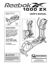 Reebok 100 Zx Elliptical English Manual