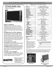 Sanyo CE42LM4N-NA Print Specs