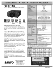 Sanyo PLC-XF1000 Print Specs