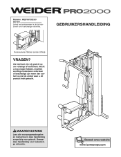 Weider Pro 2000 Dutch Manual