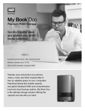 Western Digital My Book Duo Product Specifications