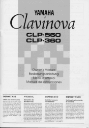 Yamaha CLP-560 Owner's Manual (image)