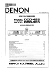 Denon DCD-425 Service Manual