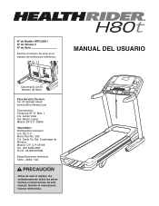 HealthRider H80t Treadmill Spanish Manual