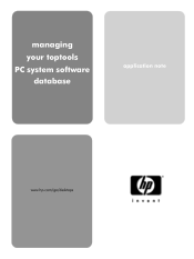 HP E-PC 40 hp toptools for desktops agent, managing your toptools system software database