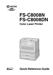 Kyocera FS-C8008DN Quick Reference Guide