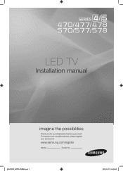 Samsung HG46NA578LB Installation Guide Ver.1.0 (English)