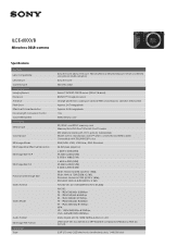 Sony ILCE-6000 Specifications