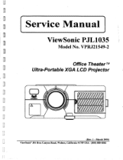 ViewSonic PJL1035 Service Manual