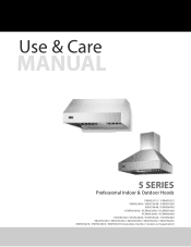 Viking VWH560481 Use and Care Manual