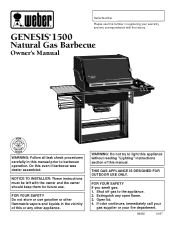 Weber Genesis 1500 NG Owner Manual