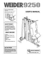 Weider 9250 Uk Manual