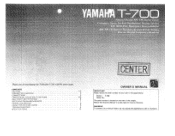 Yamaha T-700 Owner's Manual