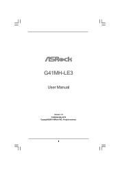 ASRock G41MH-LE3 User Manual