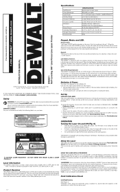 Dewalt DW0811 Instruction Manual