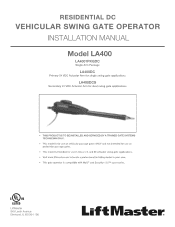 LiftMaster LA400DC LA400DC Owner's Manual