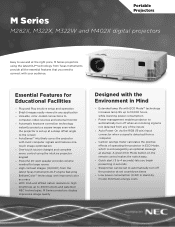 NEC NP-M322X Specification Brochure