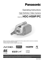 Panasonic HDC HS9 Sd/hdd Video Camcorder - Multi Language