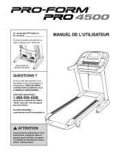 ProForm Pro 4500 Treadmill Canadian French Manual
