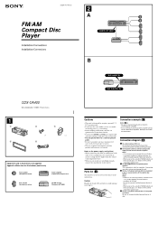 Sony CDX-CA400 Installation/Connection Instructions
