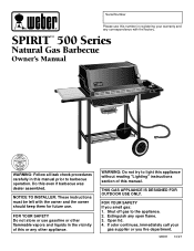 Weber Spirit 500 NG Owner Manual
