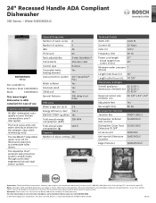 Bosch SGE53X52UC Product Spec Sheet