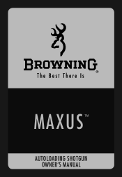Browning Maxus Owners Manual