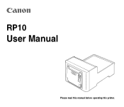 Canon RP10 for CR-120/150 User Guide