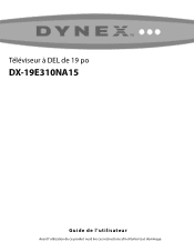 Dynex DX-19E310NA15 User Manual (PDF Version) (Français)