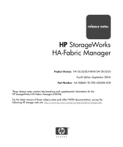 HP StorageWorks 2/24 FW V06.02.00/HAFM SW V08.02.00 HP StorageWorks HA-Fabric Manager Release Notes (AA-RUR6D-TE, September 2004)