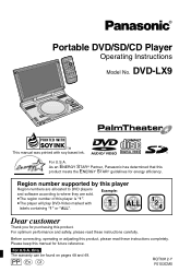 Panasonic DVD-LX9 Portable Dvd