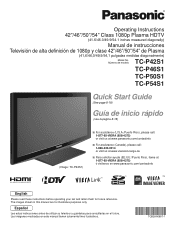 Panasonic P54S1 42' Plasma Tv - Spanish