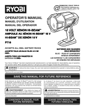 Ryobi P716 Operation Manual
