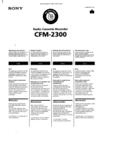 Sony CFM-2300 Brochure: 2002 WEGA Television