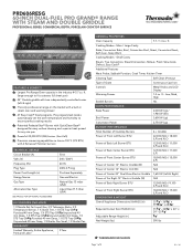 Thermador PRD606RESG Product Specs