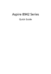 Acer Aspire 8942G Acer Aspire 8942G Notebook Series Start Guide