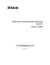 D-Link DES-5016 Product Manual
