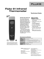 Fluke 61 Fluke 61 Infrared Thermometer Datasheet