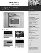 Frigidaire FPEW2785KF Product Specifications Sheet (English)