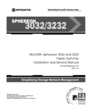 HP 316095-B21 FW 07.00.00/HAFM SW 08.06.00 McDATA SANpilot User Manual (620-000160-230, April 2005)