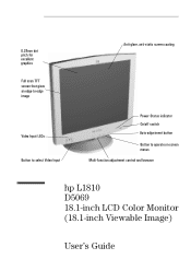 HP L1810 hp l1810 18'' lcd monitor - d5069 series, user's guide
