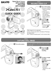 Sanyo VPC-CG9 Instruction Manual, VPC-CG9EX QSG