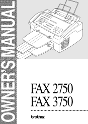 Brother International IntelliFax-3750 Users Manual - English