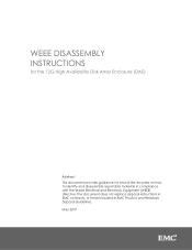 Dell Unity 600F WEEE NAGA Disassembly Instructions